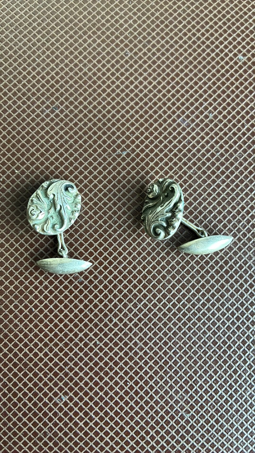 Zilver manchetknopen 800 keur Djokja Indonesië, Ophalen of Verzenden, Gebruikt, Zilver