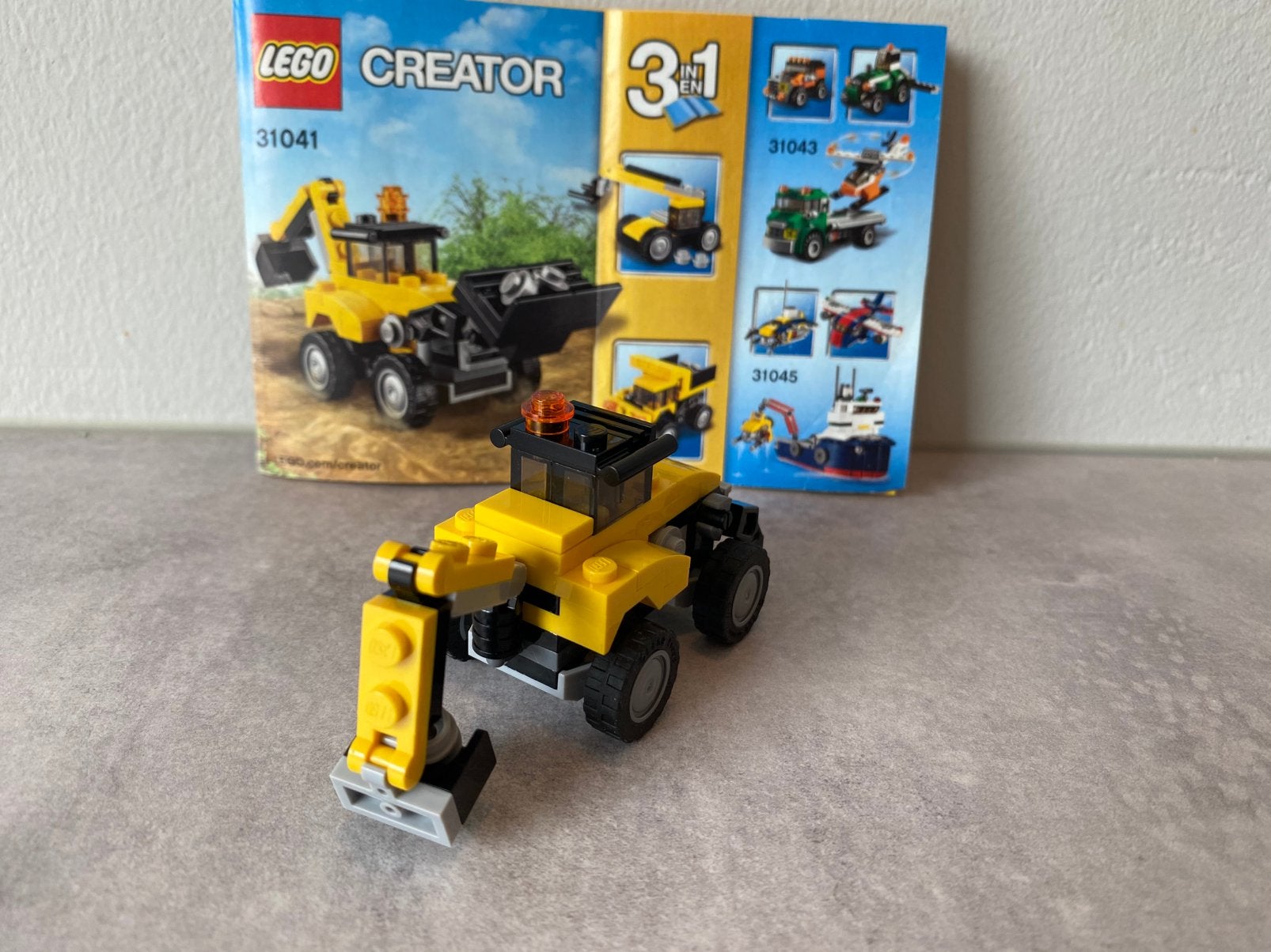 Lego Creator 3in1 31041 - Bouwvoertuigen - Compleet, Kinderen en Baby's, Speelgoed | Duplo en Lego, Gebruikt, Lego, Ophalen of Verzenden