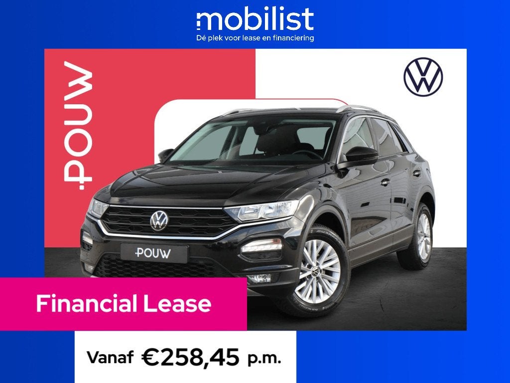 Volkswagen T-Roc 1.0 TSI 110pk Style (bj 2021), Gebruikt, 1194 kg, Zwart, Bedrijf