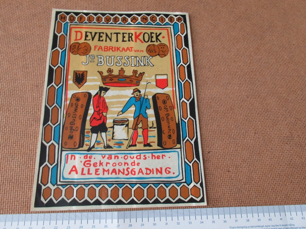 Grote Sticker - Deventer koek Fabrikaat van Jb Bussink, Verzenden, Zo goed als nieuw, Bedrijf of Vereniging