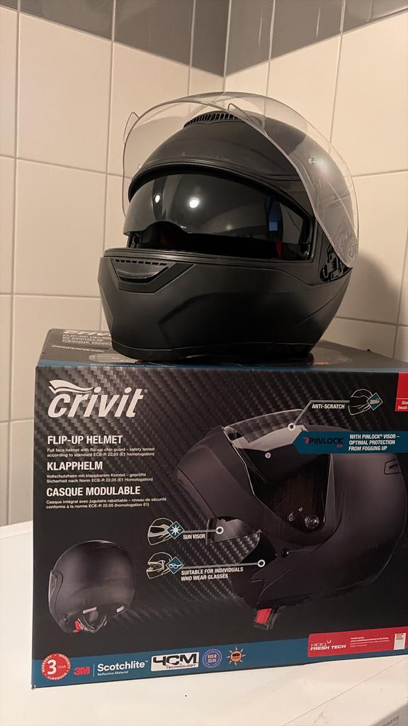Crivit helm / systeemhelm met zonnevizier, Overige merken, M, Systeemhelm, Ophalen of Verzenden