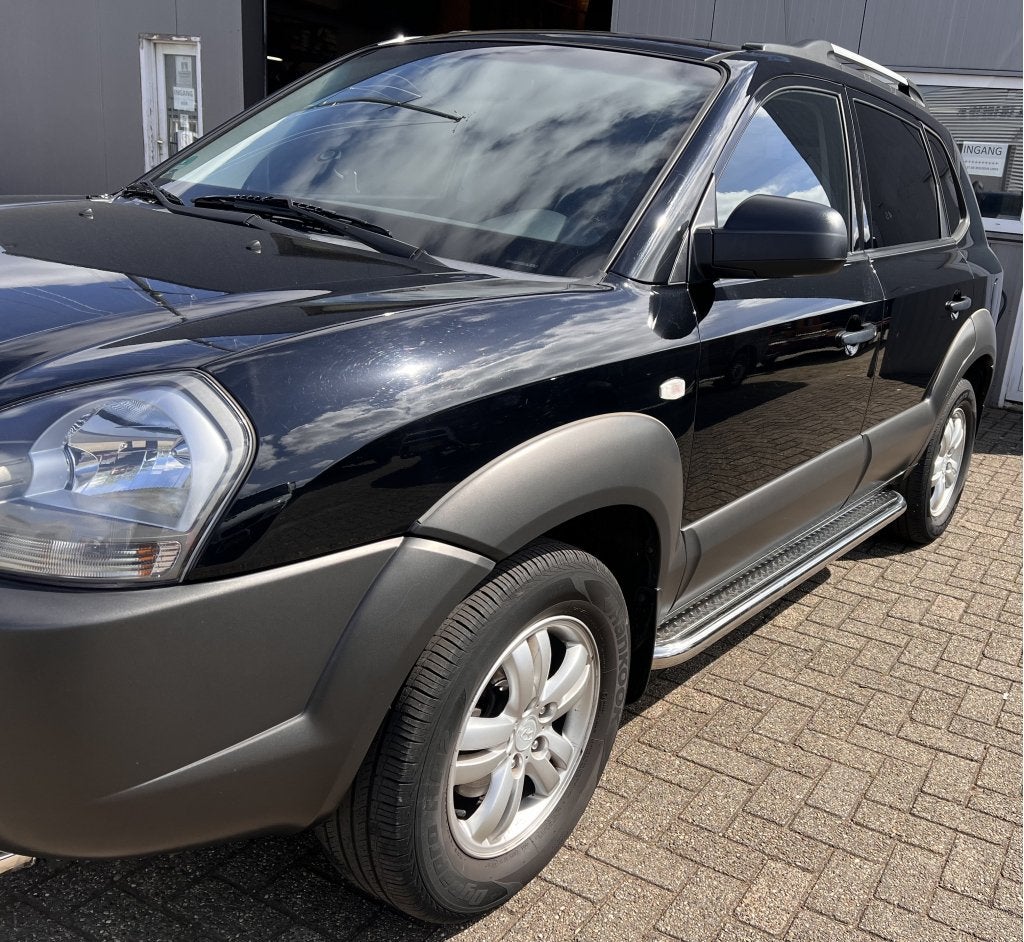 Kia Sportage 2004-2010 Sidebars buis 60 mm met RVS treeplank, Niet ingevuld, Niet ingevuld, Niet ingevuld