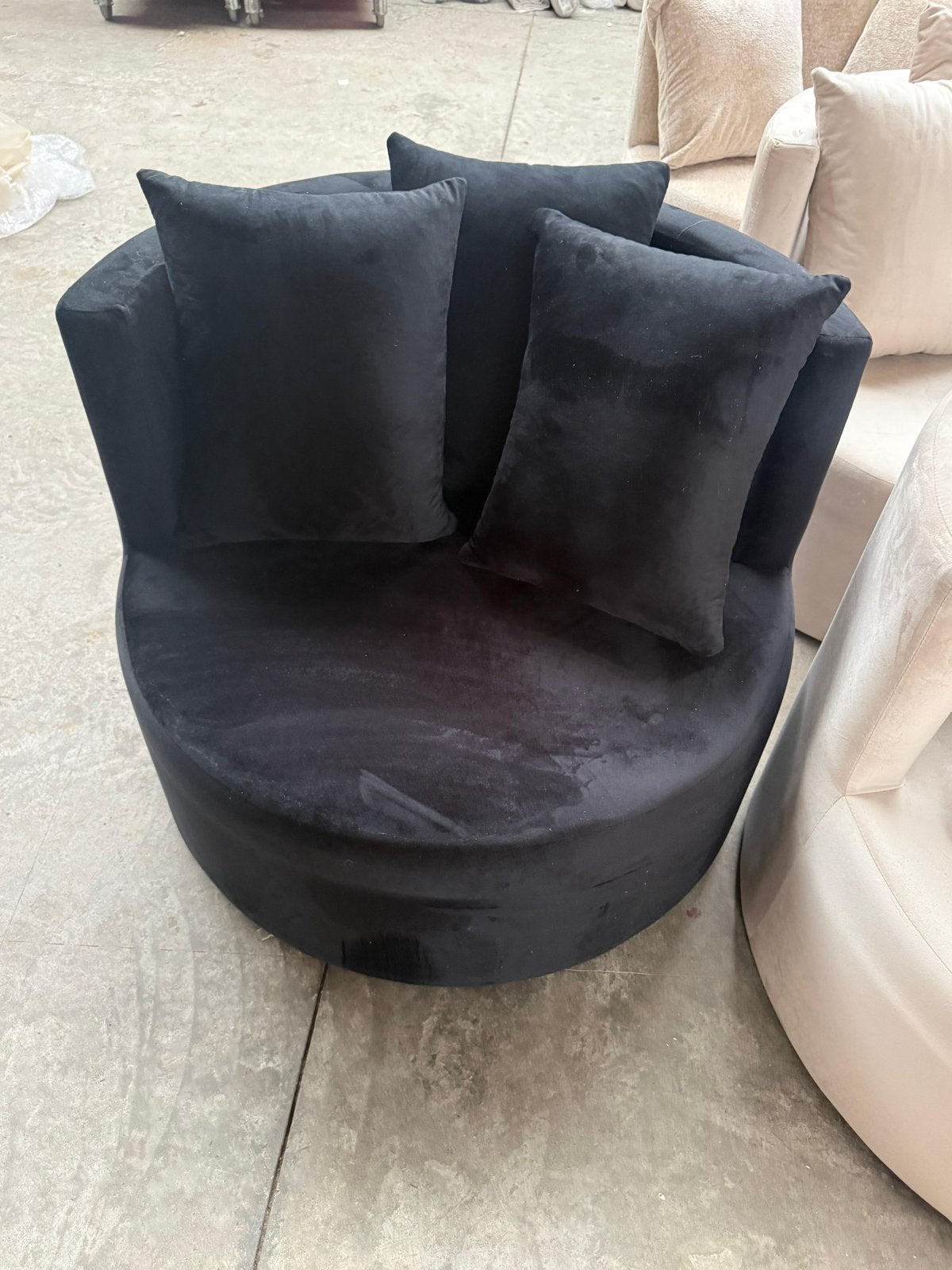 Loveseat zwart velvet 100cm showmodel, Ophalen, 75 tot 100 cm, Zo goed als nieuw, 100 tot 125 cm