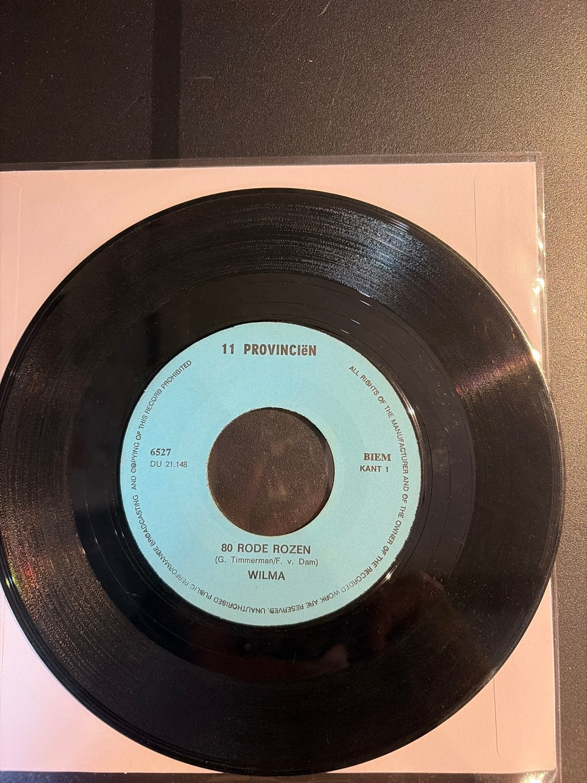 Wilma - 80 Rode Rozen / 11 Provinciën 7 inch single, Gebruikt, 7 inch, Ophalen of Verzenden, EP