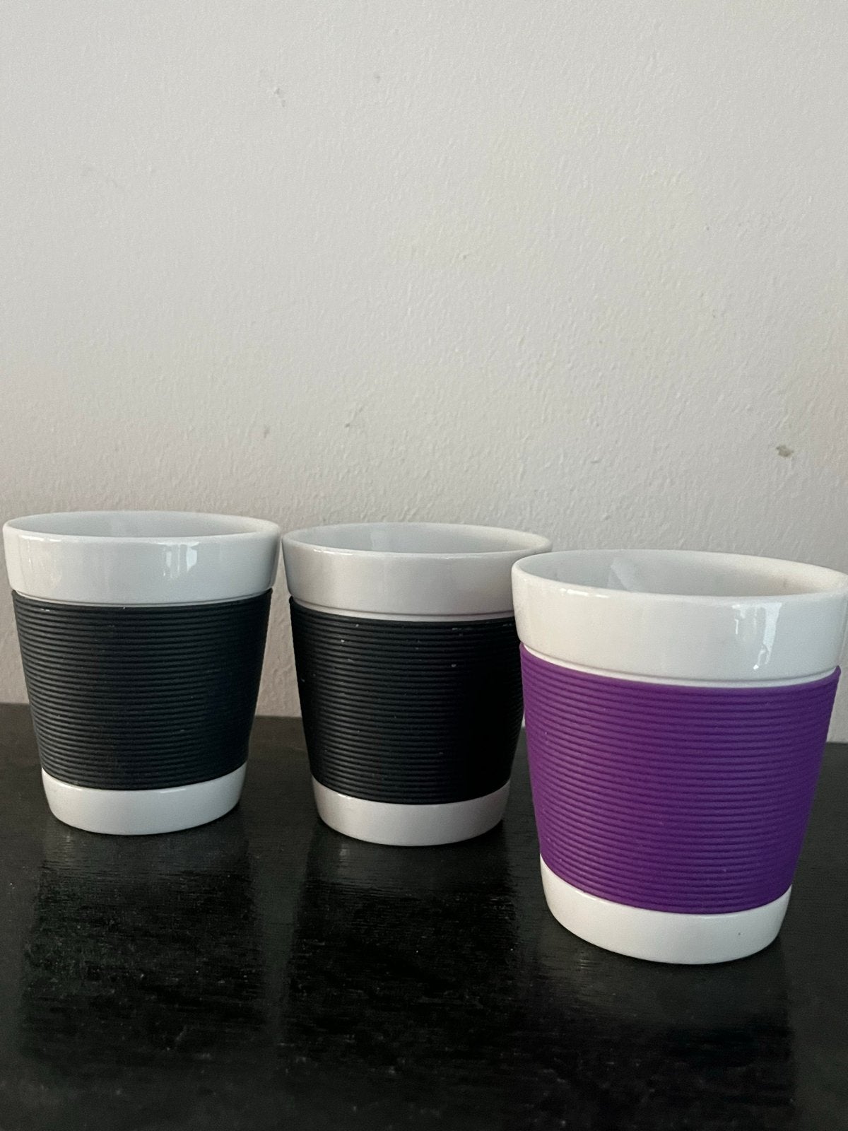 Bodum bekers met siliconen grip - 8 cm, Bodum, Ophalen of Verzenden, Meerkleurig, Overige materialen