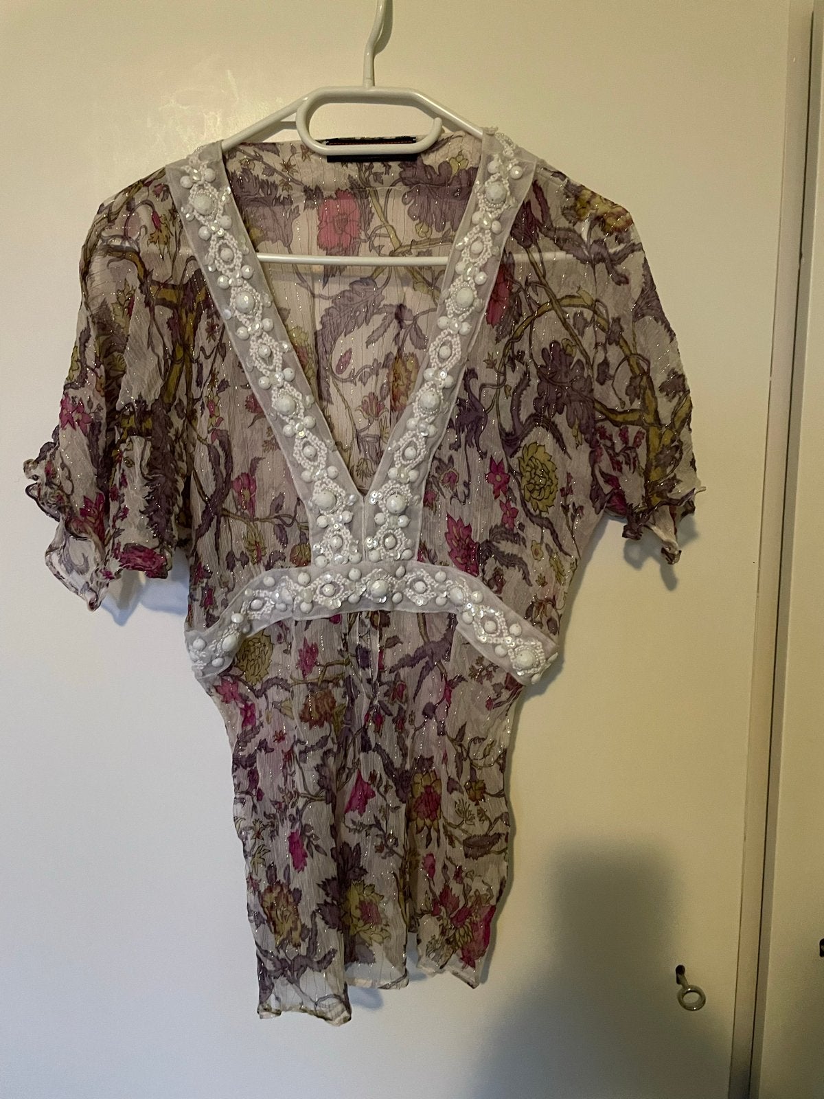Compagnia Italiana Blouse met kralen en pailletten, Maat 38/40 (M), Overige kleuren, Ophalen of Verzenden, Zo goed als nieuw