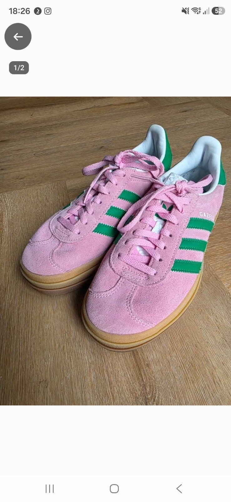 Adidas Gazelle Bold Roze/Groen - Maat 37 | Nieuw!, Adidas, Nieuw, Ophalen of Verzenden, Sneakers of Gympen