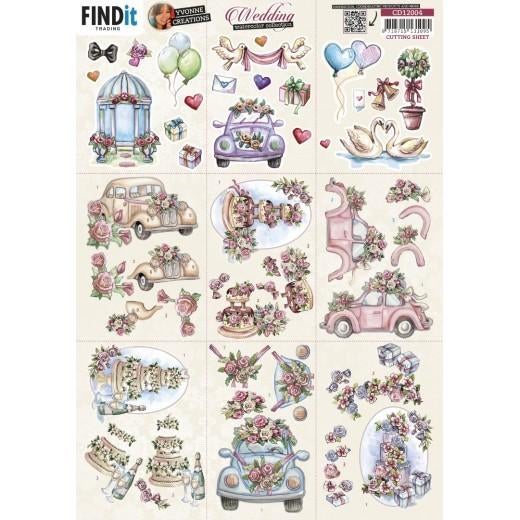 Yvonne Creations CD12004 Wedding Mini 3D knipvel A4, ., Nieuw, Ophalen of Verzenden, Overige thema's