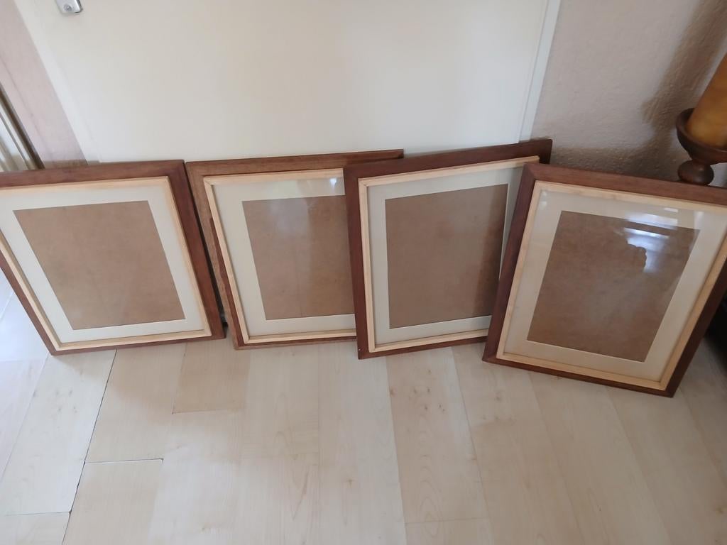 4 houten schilderij ( of foto) lijsten 40x50, Huis en Inrichting, Woonaccessoires | Lijsten, Ophalen, Minder dan 50 cm, 50 tot 75 cm