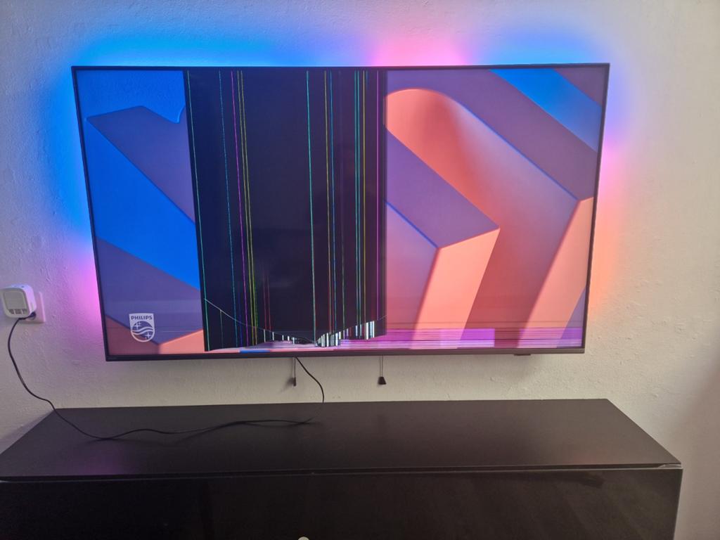 Gratis defecte Philips Ambilight-TV 65 inch, Audio, Tv en Foto, Televisies, Ophalen, Philips, 50 Hz, 100 cm of meer
