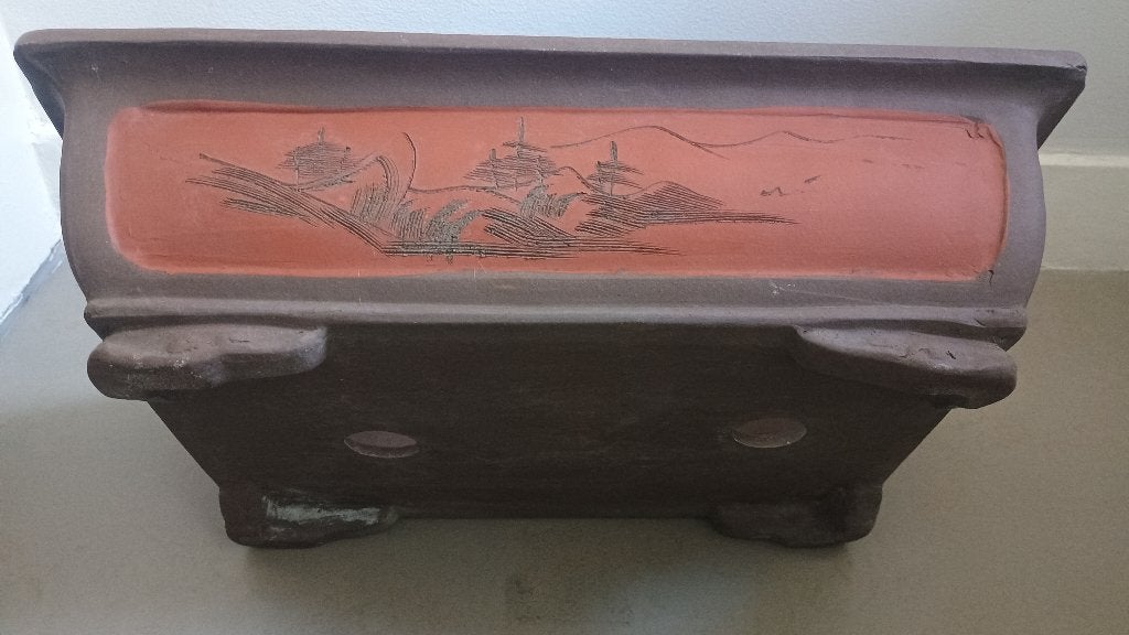 Bonsai keramieken pot, 50 x 36 x 15 cm, Tuin en Terras, Ophalen, Zo goed als nieuw, Aardewerk, Rechthoekig