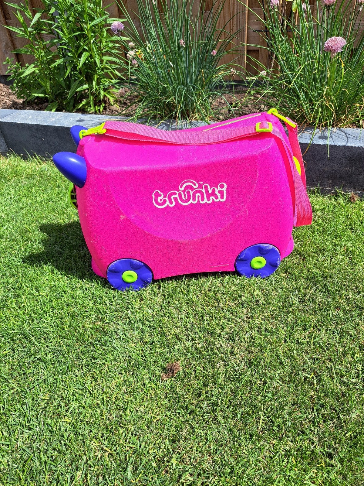 Leuk roze Trunki koffertje voor kinderen, Gebruikt, Hard kunststof, Minder dan 50 cm, Minder dan 35 cm