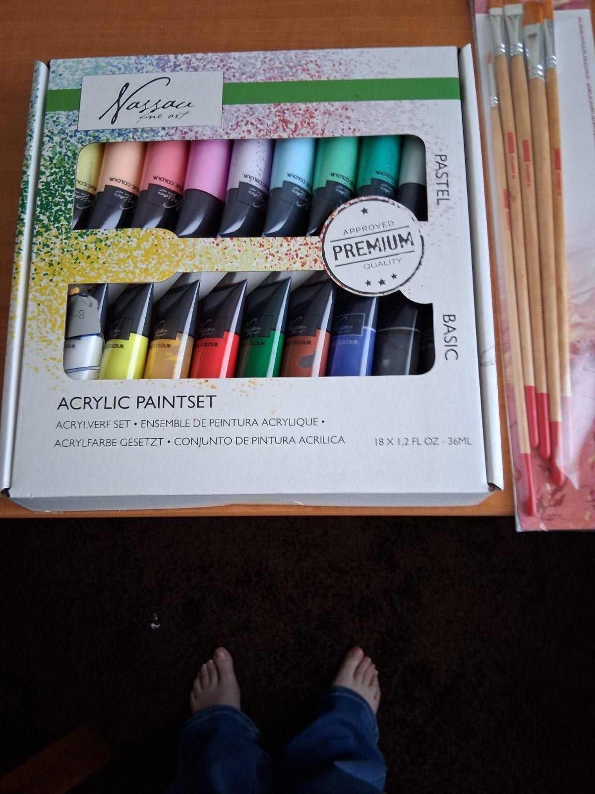 Acrylverf set van Nassau fine art, 18 x 1,2 fl oz 36ml, Ophalen, Nieuw
