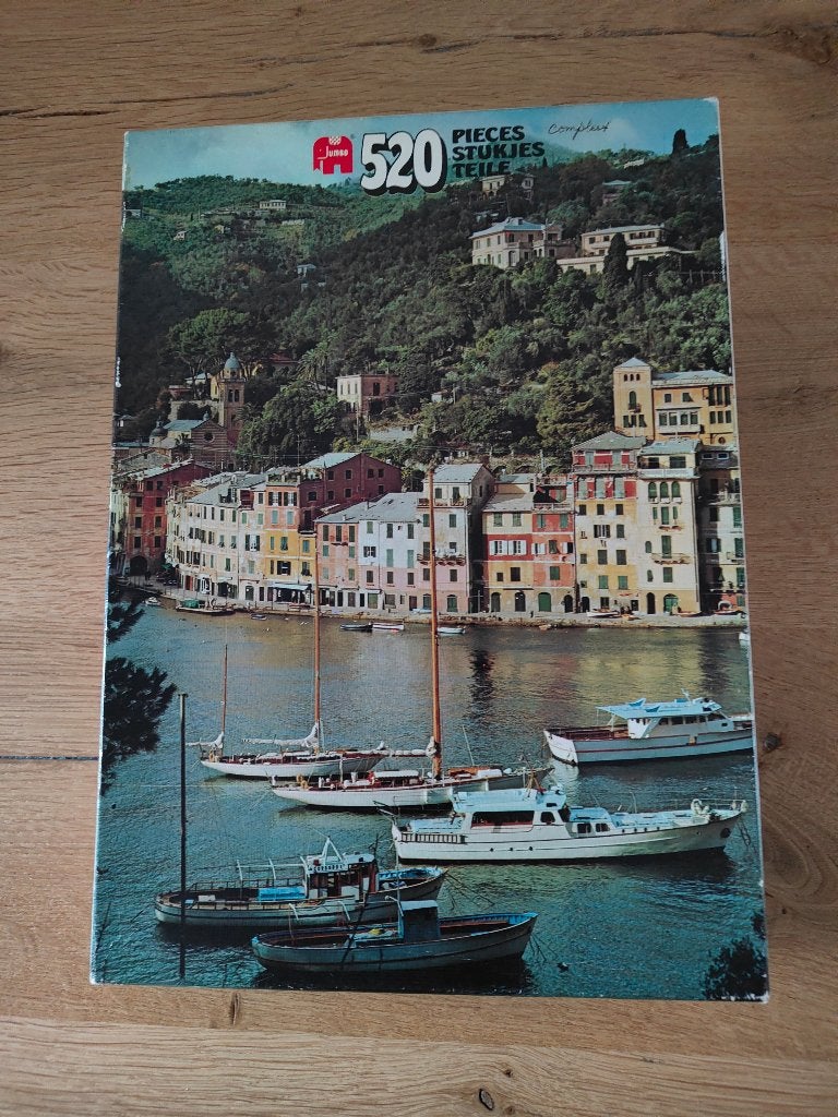 Jumbo puzzel Italy, Liguria, Portofino 520 st., Ophalen of Verzenden, 500 t/m 1500 stukjes, Gebruikt, Legpuzzel