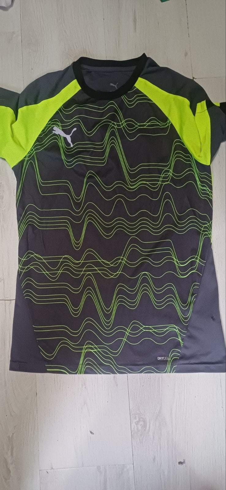 Puma Trainingsshirt Maat S - Grijs/Neon Groen, Puma, Ophalen of Verzenden, Grijs, Gedragen