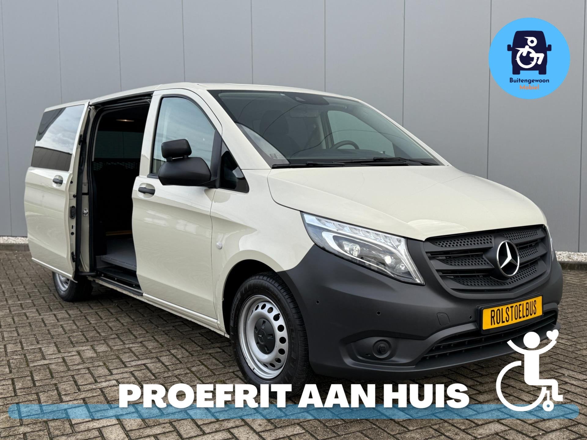 Mercedes-Benz Vito Joystick Rolstoelbus Zelfrijder Joysteer, Auto's, Bestelauto's, Automaat, 12 maanden, Gebruikt, Zwart