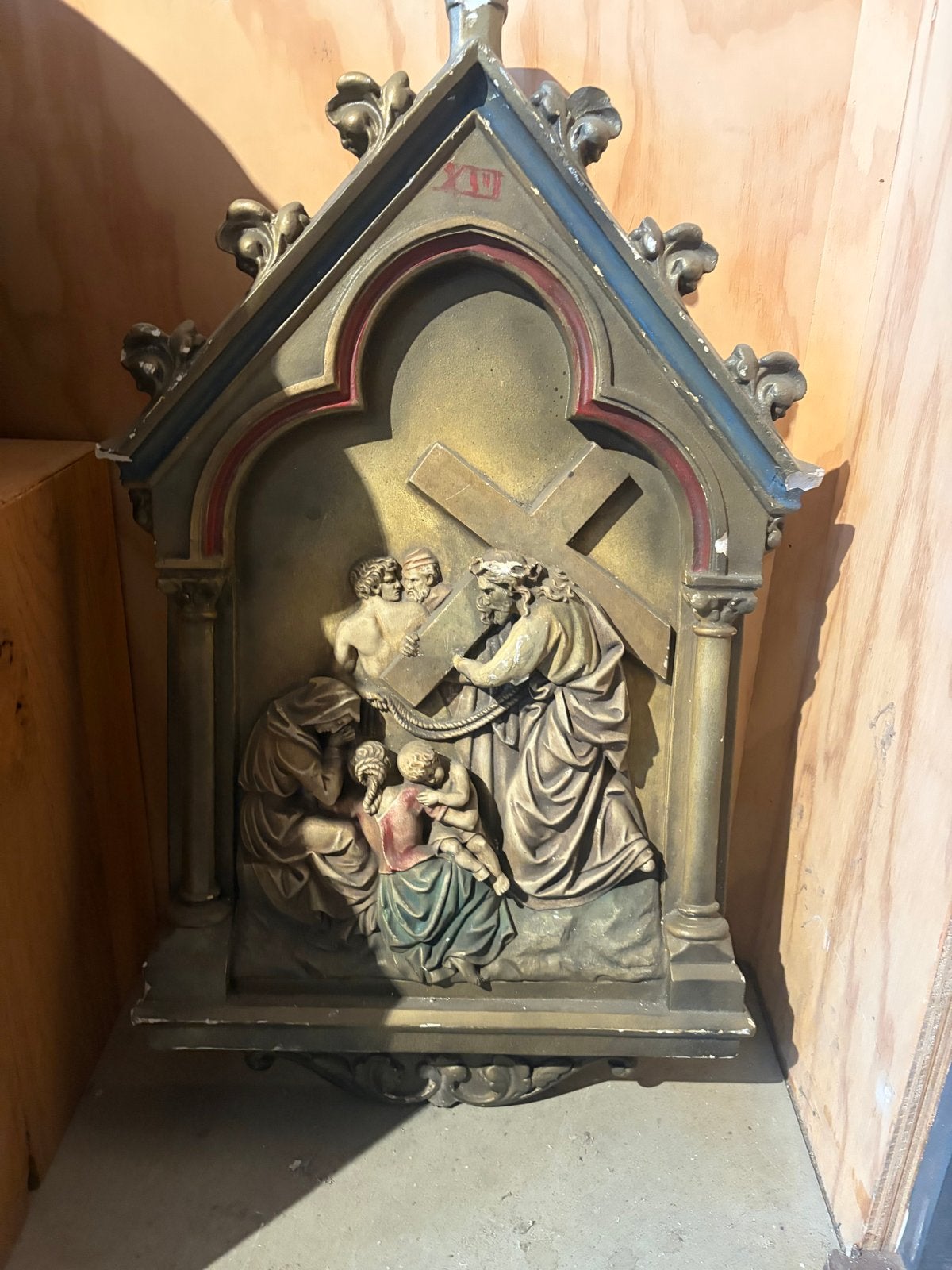 Antieke Kruiswegstaties - Religieuze Kunst, Antiek en Kunst, Ophalen of Verzenden