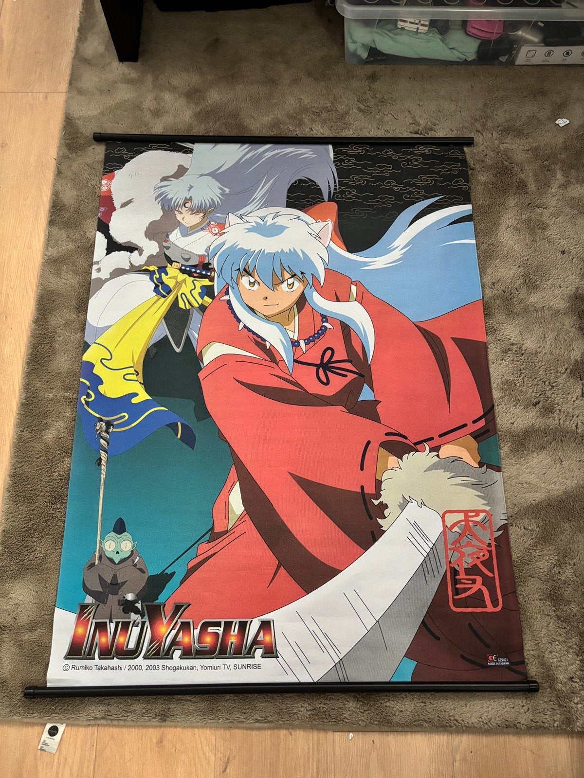 Anime inuyasha stoffen poster, Ophalen, Rechthoekig Staand, Zo goed als nieuw, A1 t/m A3