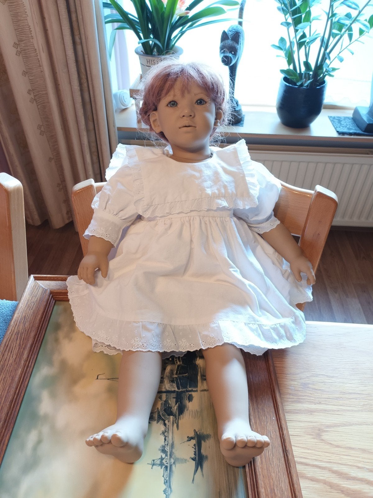 oude pop " Annette Himstedt " liliane, Verzamelen, Poppen, Zo goed als nieuw, Pop, Ophalen