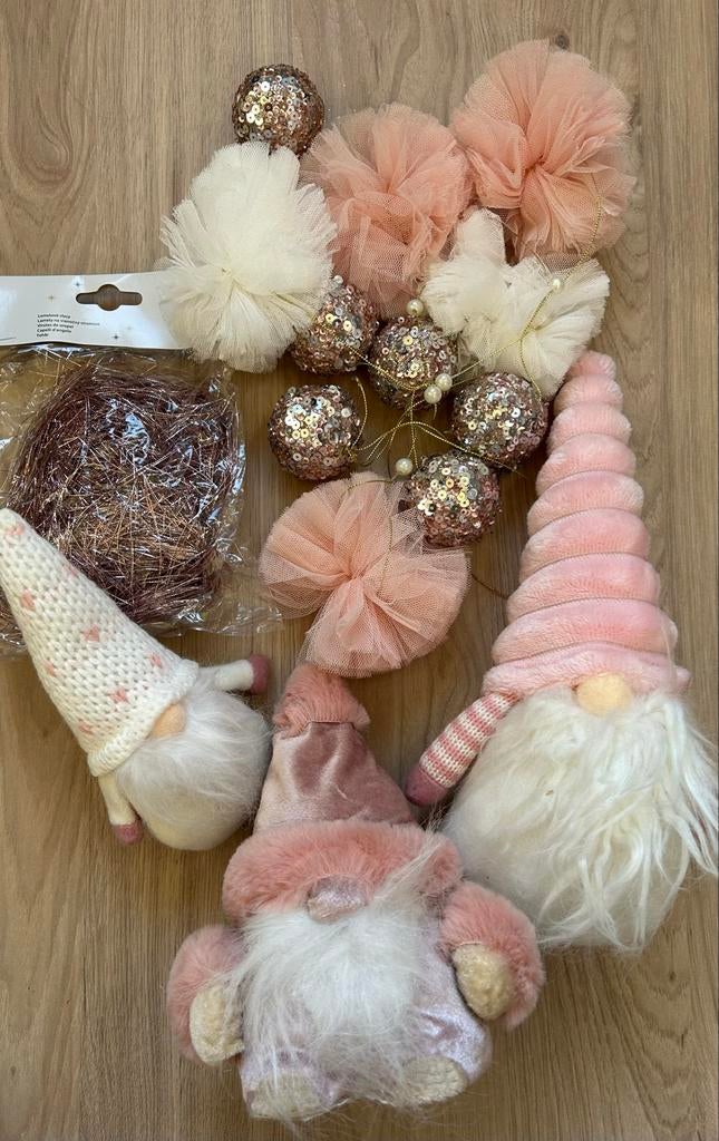 Kerst decoratie roze - nieuw, Diversen, Kerst, Ophalen of Verzenden, Nieuw
