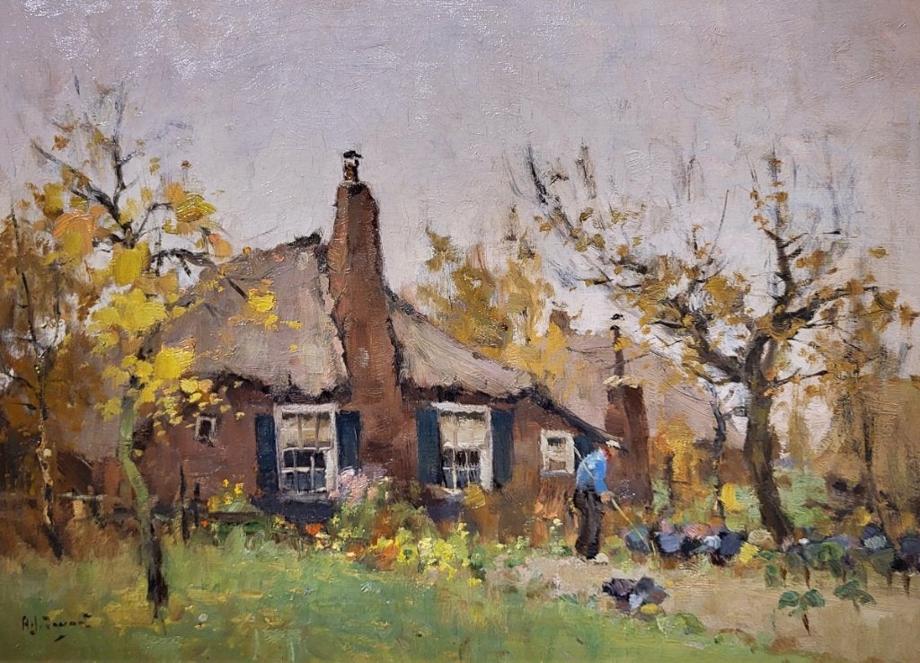 A.J. Zwart, doekmaat 50x70cm, incl. lijst, 650,- euro, Antiek en Kunst, Kunst | Schilderijen | Klassiek, Ophalen