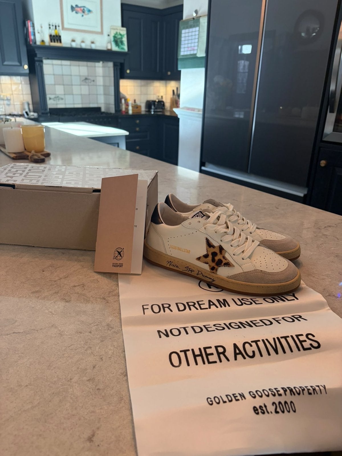 Foto 7 van Golden Goose Ball Star Sneakers - Wit met Luipaardprint