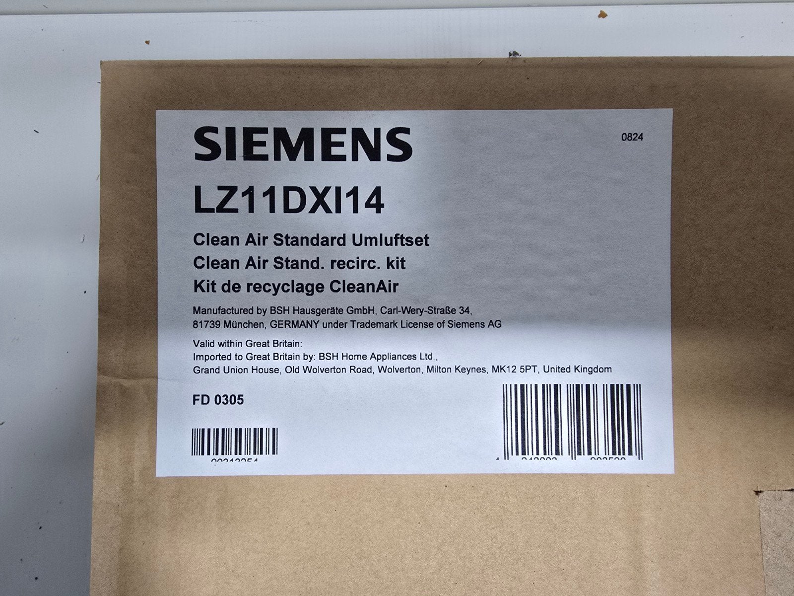 Siemens CleanAir Starterset Recirculatie 17006794 / LZ53850, Overige typen, Nieuw, Ophalen of Verzenden, Inbouw
