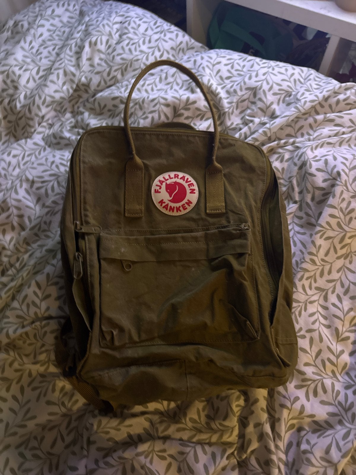 Fjällräven Kånken rugzak - Olijfgroen, Overige merken, Gebruikt, 25 tot 40 cm, Ophalen of Verzenden