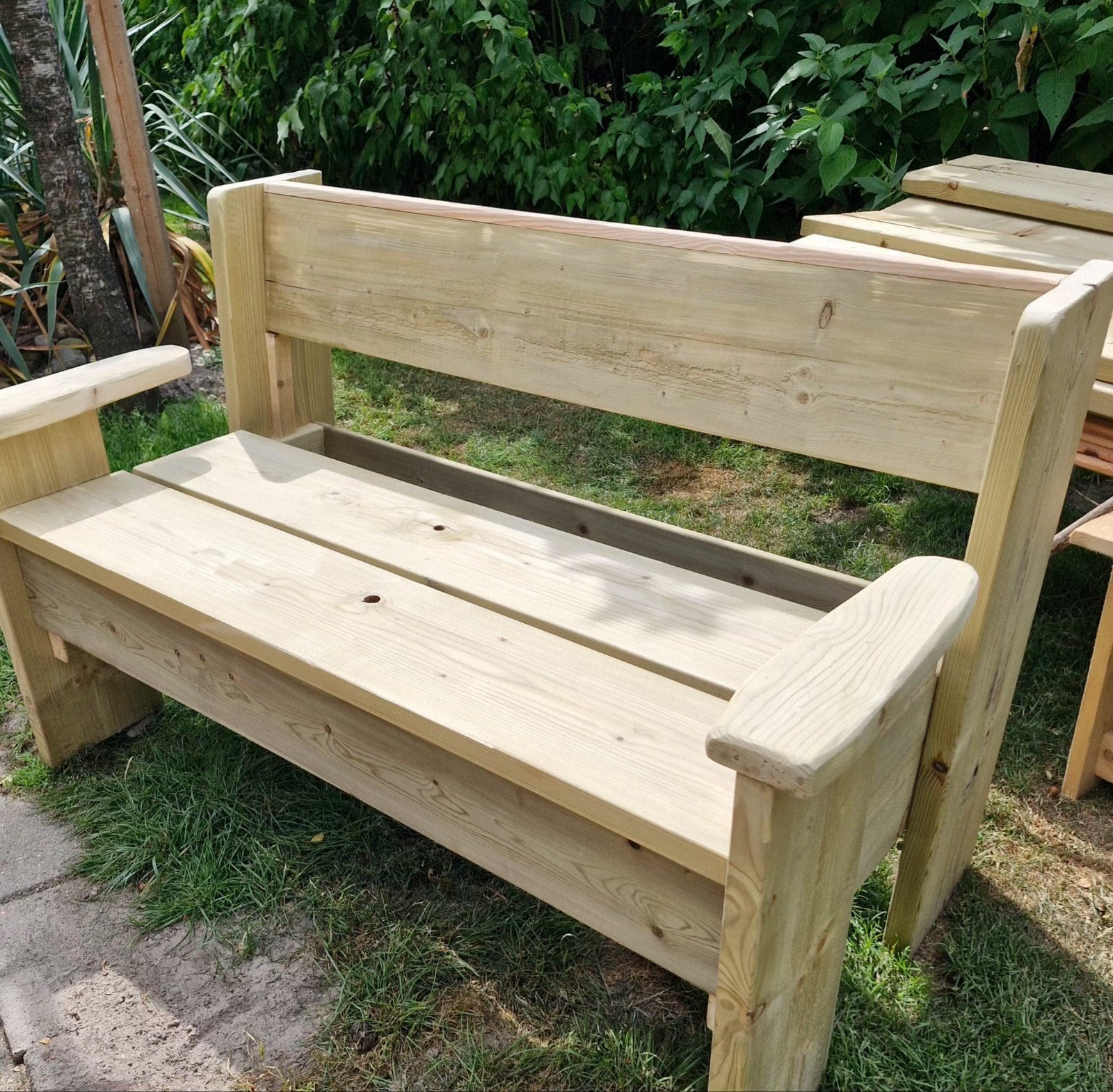Zware duurzame Tuinbank voor een nette prijs., Tuin en Terras, Tuinbanken, Ophalen, Nieuw, Hout