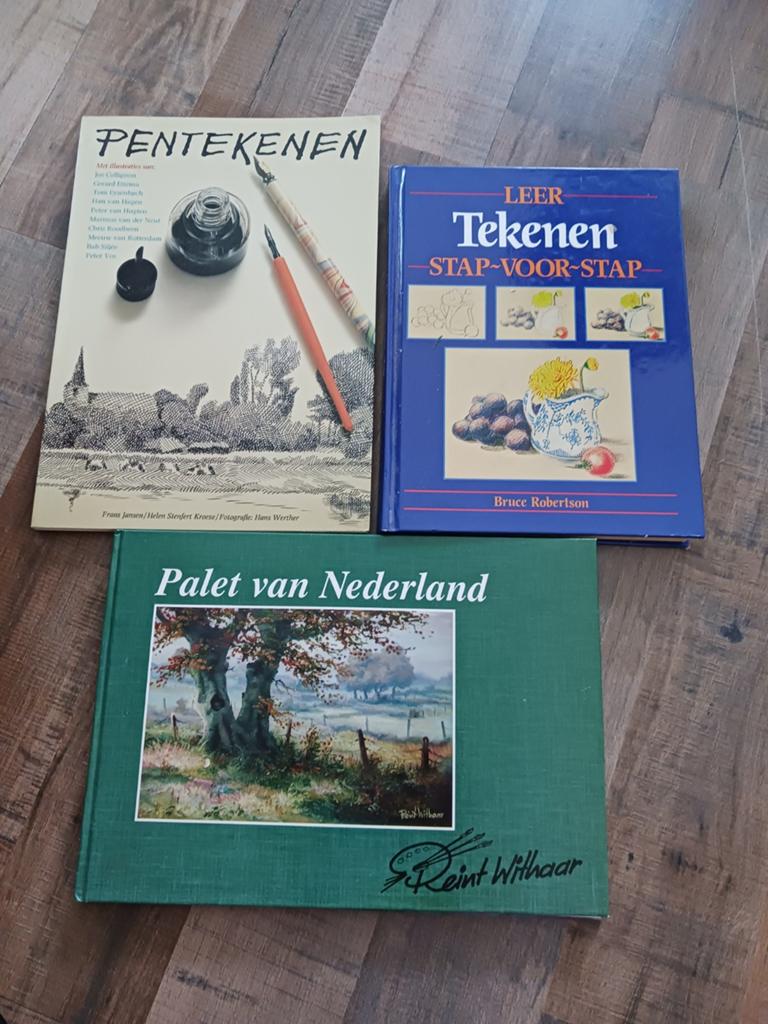 Tekenboeken, pentekenen, leer tekenen, stap voor stap, palet, Boeken, Hobby en Vrije tijd, Ophalen of Verzenden, Zo goed als nieuw