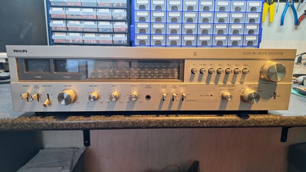 Philips 22AH796 receiver, gereviseerd, Audio, Tv en Foto, Ophalen of Verzenden, Zo goed als nieuw, 60 tot 120 watt, Overige merken