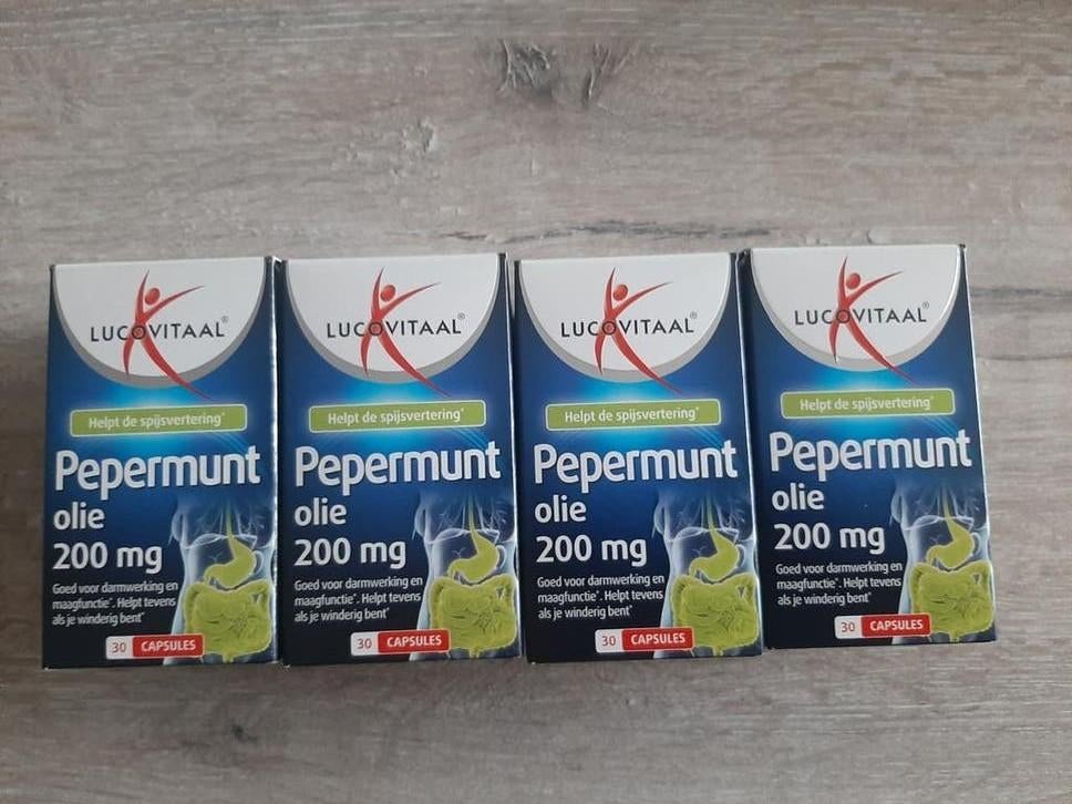 4x Lucovitaal Pepermuntolie 200mg - Spijsvertering, Ophalen of Verzenden, Nieuw, Poeder of Drank