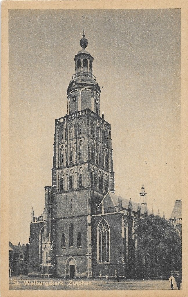 AK Zutphen - Sint Walburgiskerk, Verzenden, 1940 tot 1960, Ongelopen, Gelderland