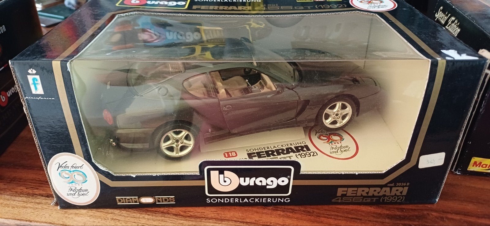 Burago Ferrari 456 GT (1992) - Speciale Editie, Hobby en Vrije tijd, Modelauto's | 1:18, Ophalen, Zo goed als nieuw, Auto, Bburago