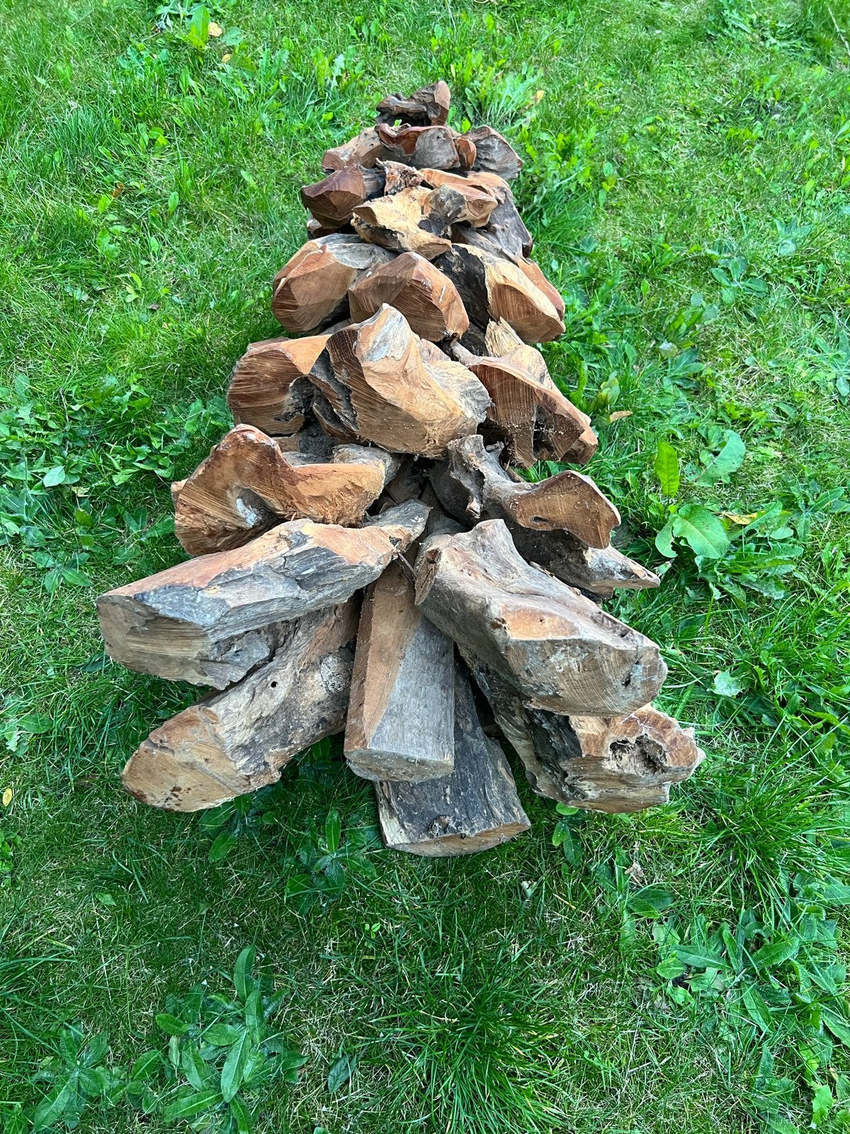 Teak houten kerstboom, Diversen, Ophalen, Zo goed als nieuw