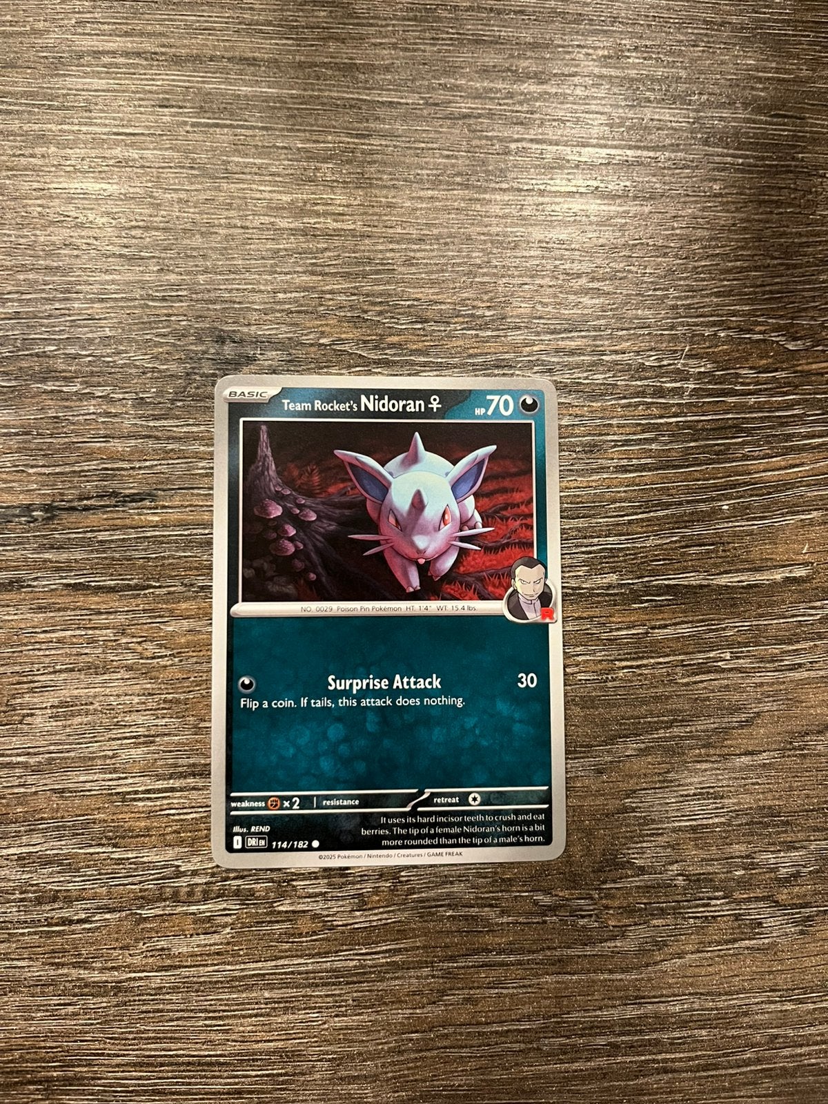 Team Rocket’s Nidoran DRI 114/182, Ophalen of Verzenden, Zo goed als nieuw