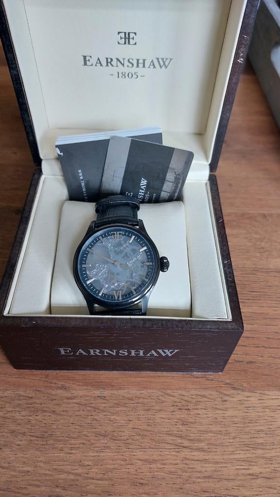 Horloge Earnshaw 1805 Warranty, Sieraden, Tassen en Uiterlijk, Horloges | Heren, Zakhorloge, Leer, Nieuw, Ophalen