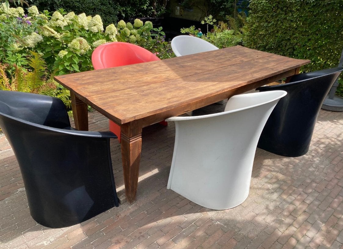 Teakhouten tafel, 250 x 98 cm, Ophalen, Gebruikt, Rechthoekig, Teakhout