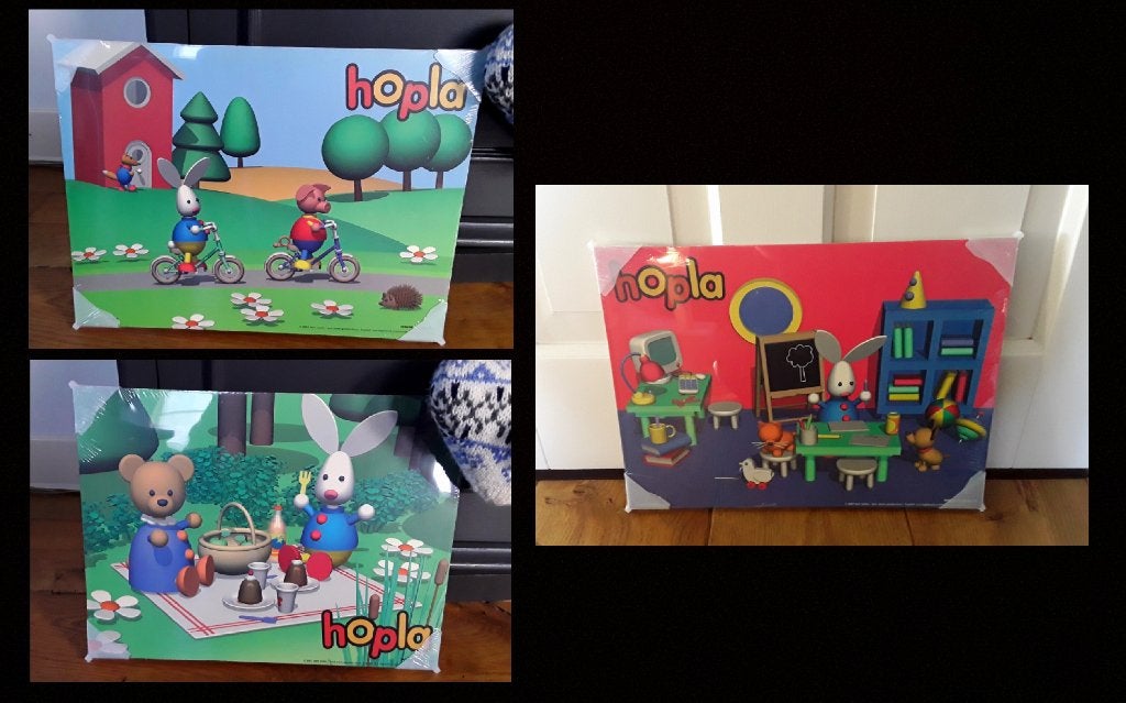3x wanddecoraties - muurplaten van Hopla - nieuw, Ophalen of Verzenden, Nieuw, Ophangbaar, Wanddecoratie