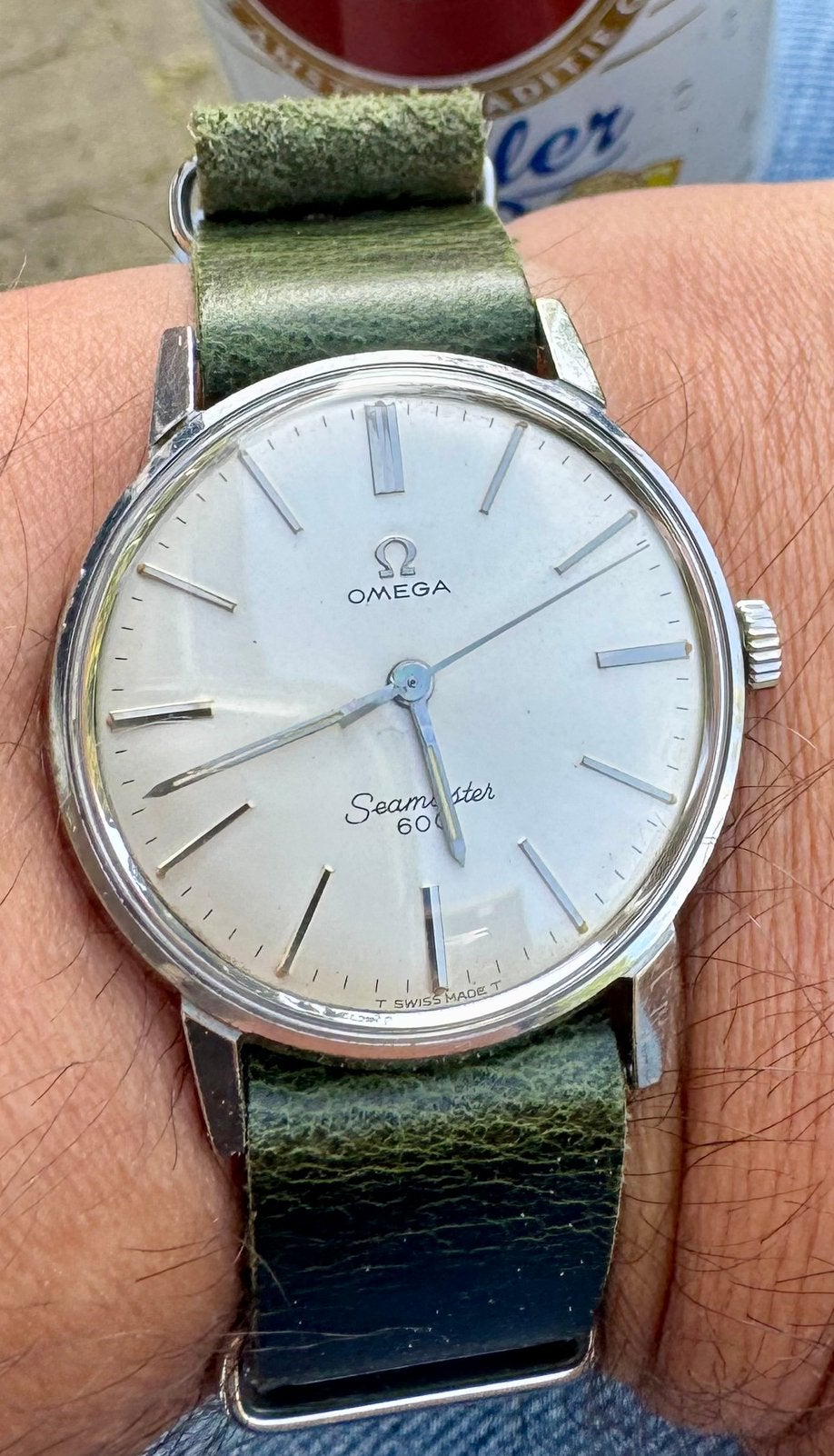 Omega Seamaster 600 Vintage (1960s) Originele Kroon & Patina, Staal, Met bandje, Polshorloge, Omega