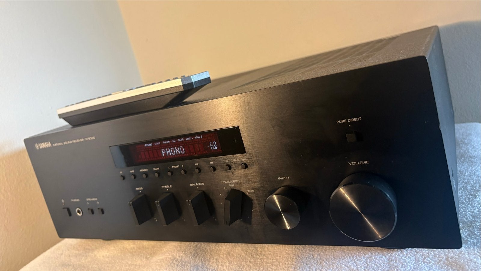 Yamaha R-S300 Natural Sound Receiver met Phono Ingang, Yamaha, Ophalen of Verzenden, Zo goed als nieuw, 120 watt of meer