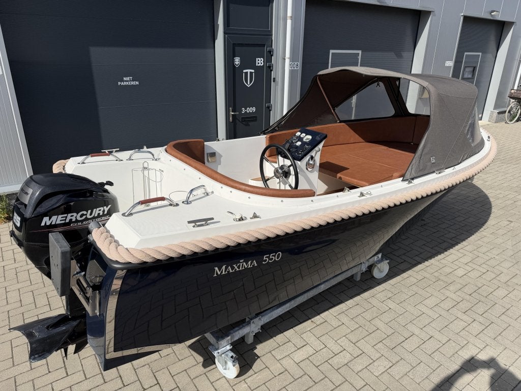 Luxe Maxima 550 Sloep Compleet incl. Mercury 25PK 4-takt, Watersport en Boten, Sloepen, Rondzit, Maxima, 6 m, Wfwatersport@botenverhuurhoorn.nl