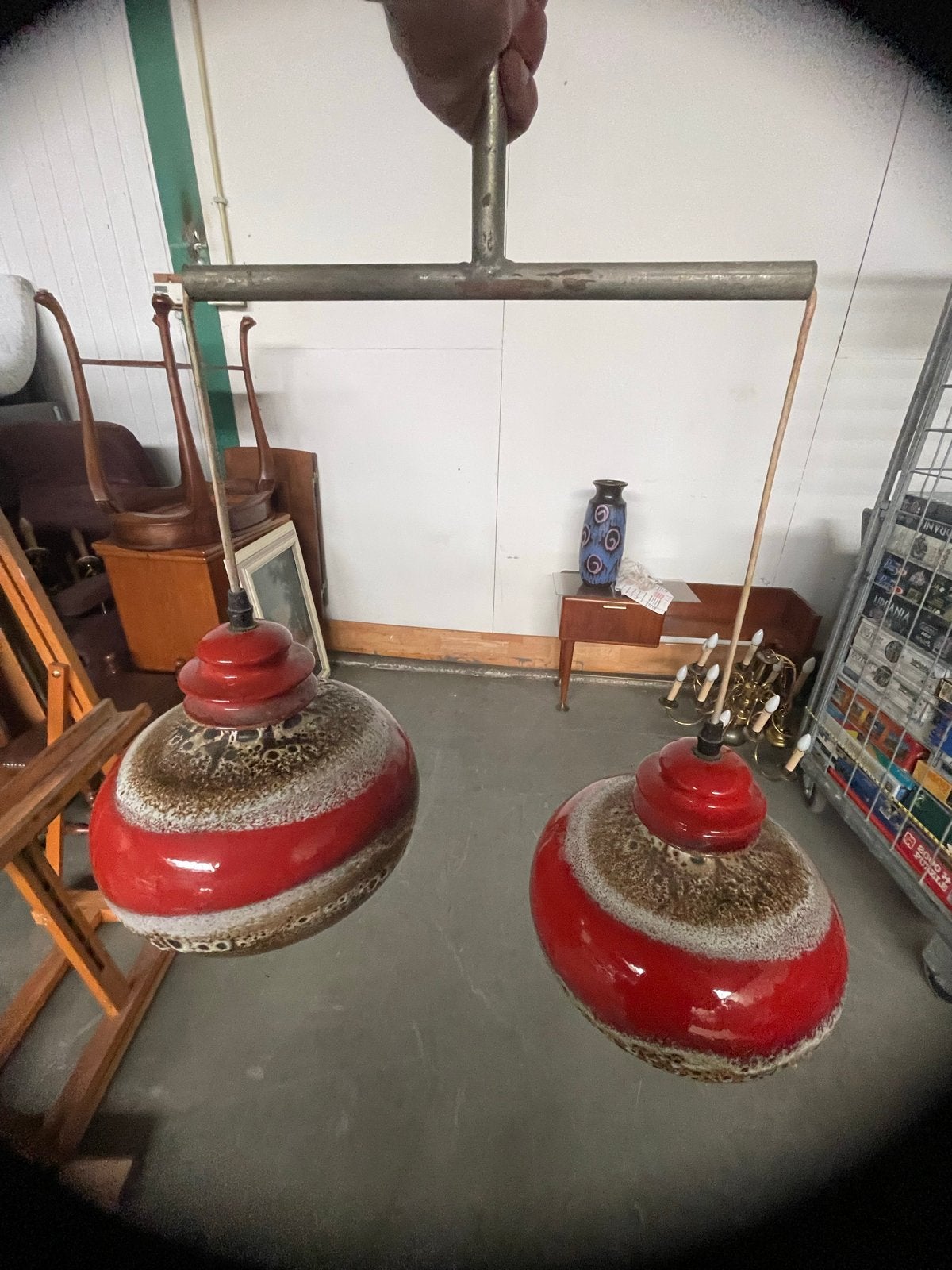 Vintage Fat Lava Hanglampen - Set van 2, Ophalen of Verzenden