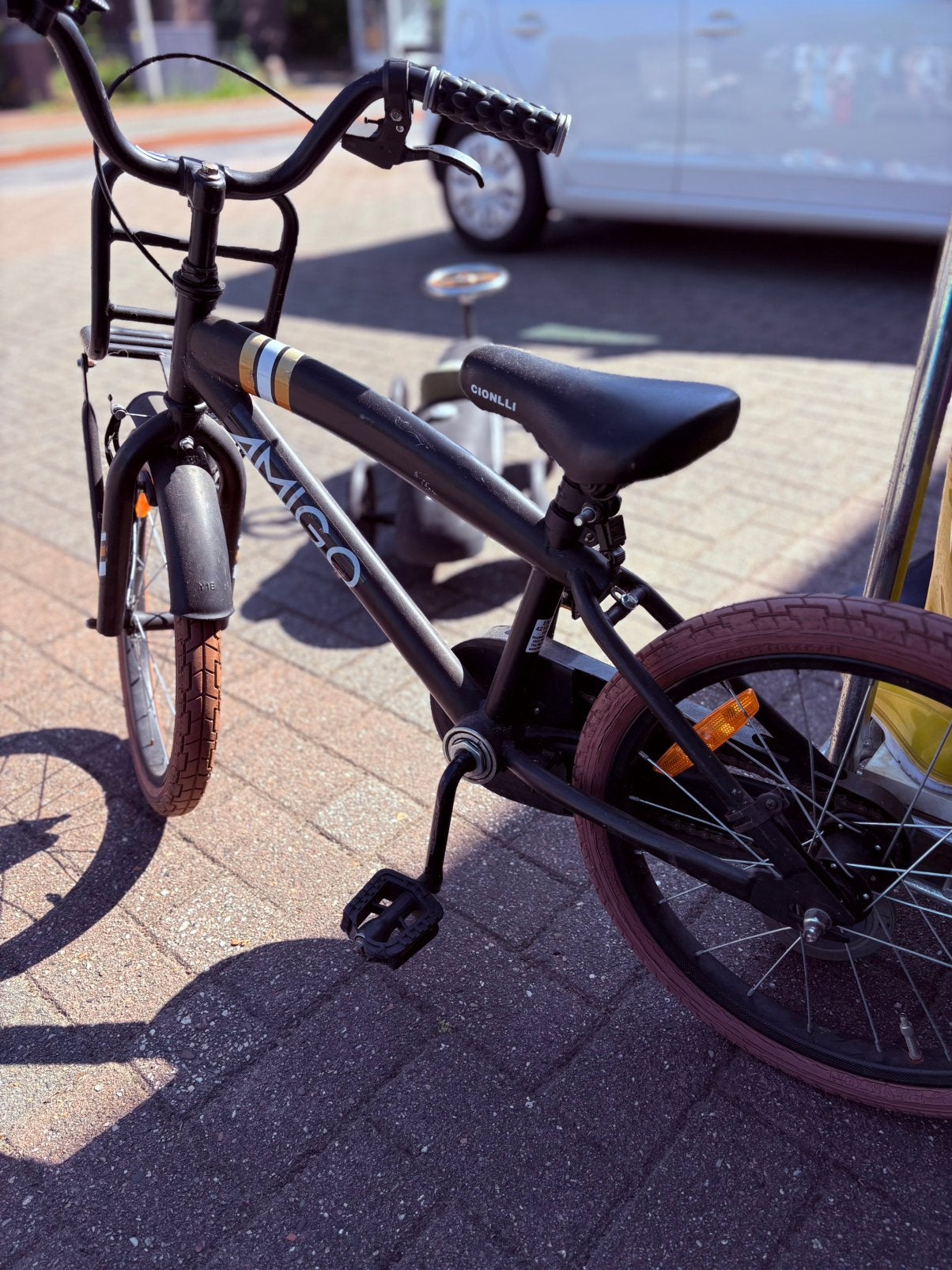 Stoer Amigo fiets, Fietsen en Brommers, Fietsen | Jongens, Terugtraprem, Gebruikt, Ophalen of Verzenden, Handrem