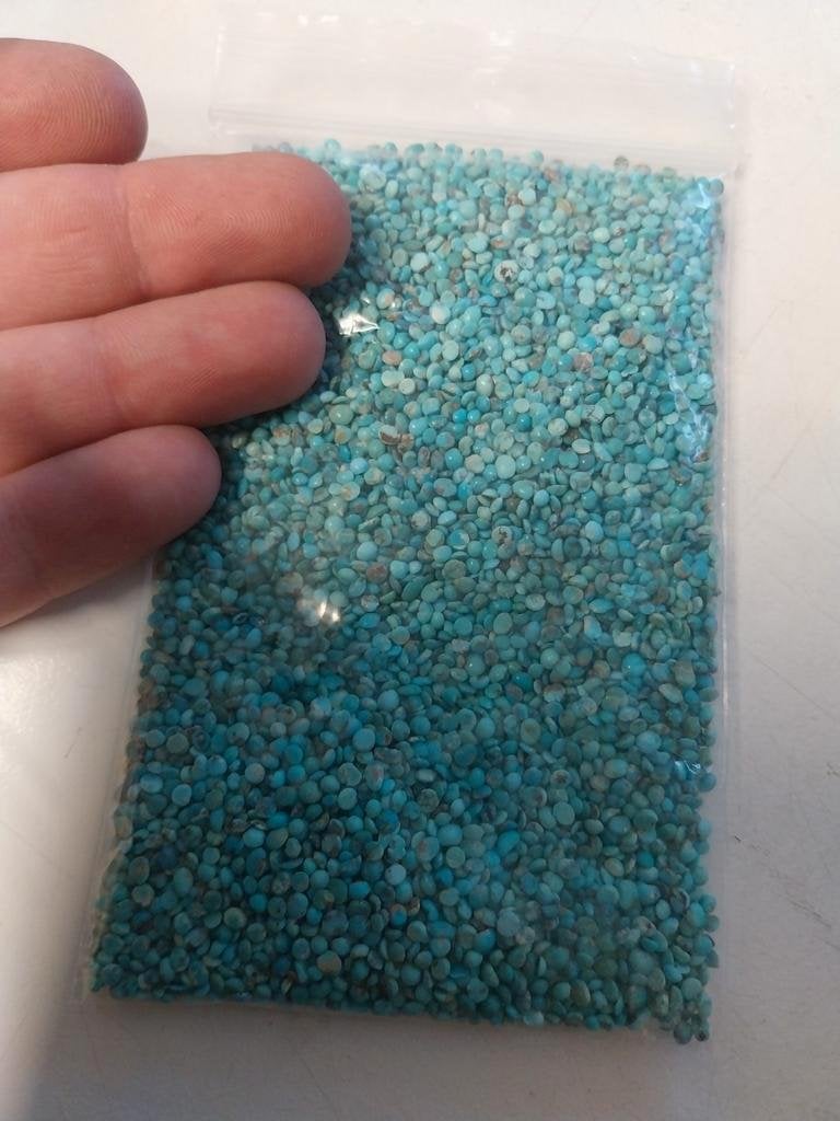 Groot lot mini turkoois cabochons vrije vorm, Ophalen of Verzenden, Mineraal