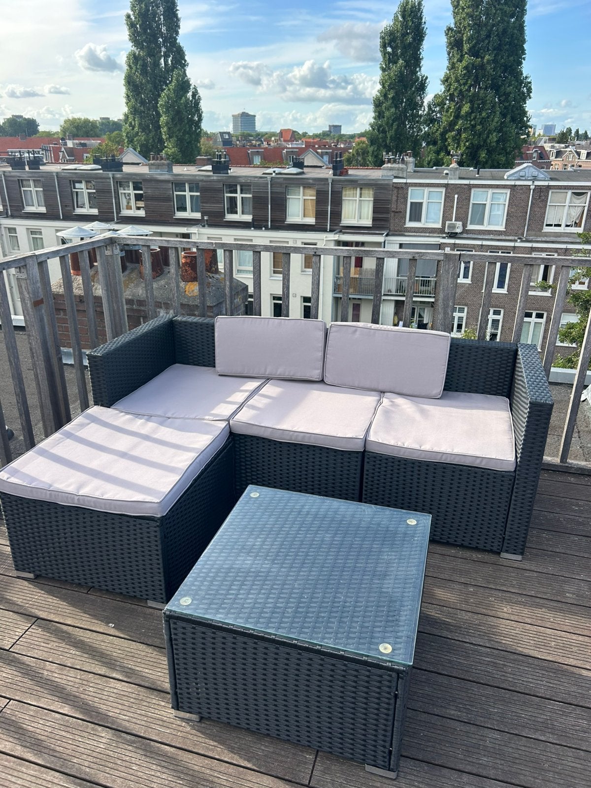 Outdoor loungeset 3-person chaise, Tuin en Terras, Tuinsets en Loungesets, Ophalen, Gebruikt