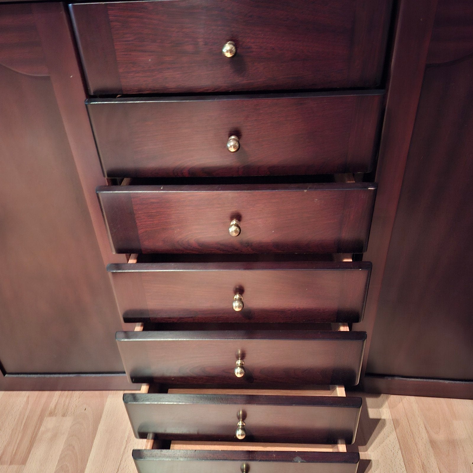 Mahonie houten dressoir, Ophalen, 25 tot 50 cm, 200 cm of meer