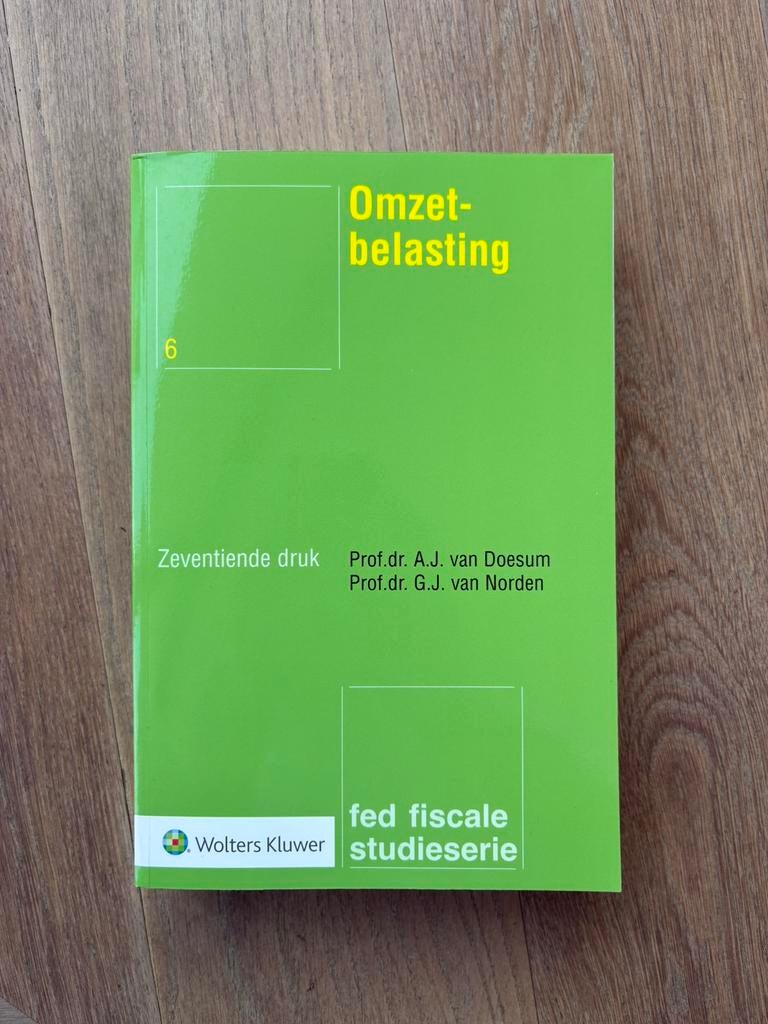 Studie boek | Omzetbelasting | 17e druk | Fiscaal recht |BTW, Ophalen of Verzenden, Zo goed als nieuw, WO