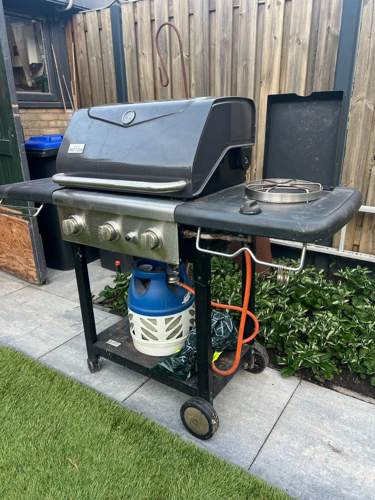 Patton Rumba Gas BBQ met gasfles, Tuin en Terras, Ophalen of Verzenden, Gebruikt