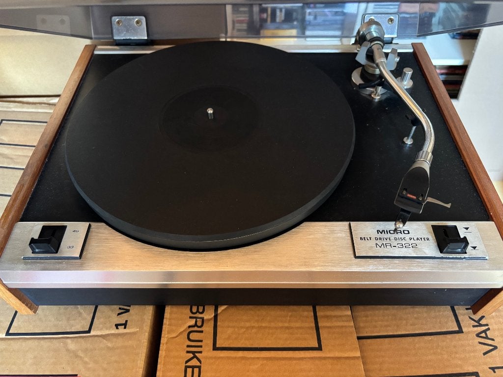 Micro (Seiki) MR-322 platenspeler met Stanton 681EEE, Ophalen, Gebruikt, Platenspeler, Overige merken